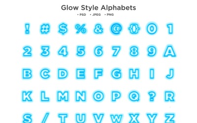 Glow Style Alfabet, Abc typografi