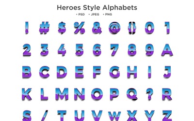 Kahramanlar Stil Alfabesi, Abc Tipografi