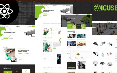 Modello di sito Web React JS di Icusec Security Shop