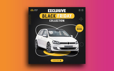 Plantilla de publicación de redes sociales de venta de autos