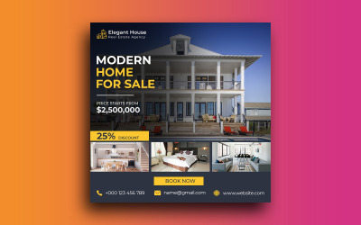 Real estate moderní šablona příspěvku Instagramu