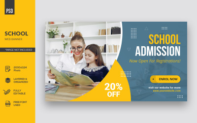 Back to School Web Banner Corporate Identity Template