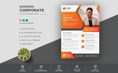 Folleto creativo moderno de negocios corporativos, diseño de folletos