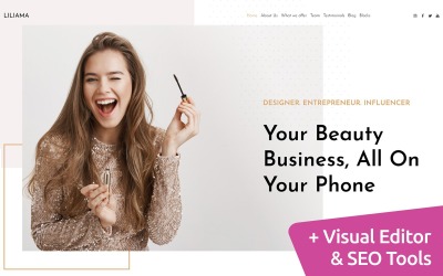 Influencer MotoCMS Design webových stránek pro bloggera