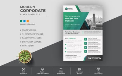 Moderne bedrijfsflyer, folderontwerpsjabloon