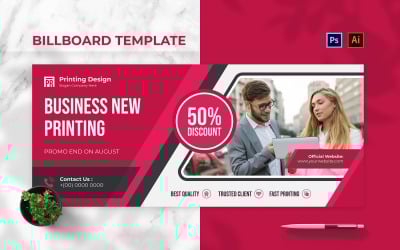 Paisaje de cartelera de impresión empresarial