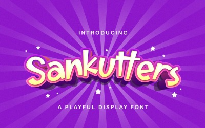 Sankutters - fonte de exibição divertida