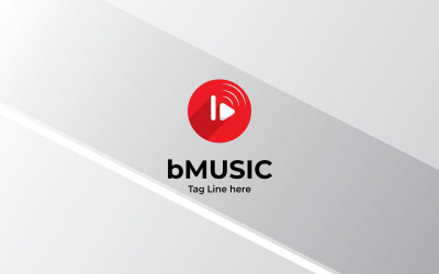 B Letter Music Minimal Logo Design