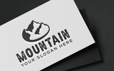 Diseño de logotipo de plantilla de montaña