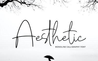 Estetické - Monoline Calligraphy Font