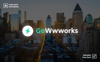 GoWwworks - шаблон логотипу Агентства з мінімальної зайнятості