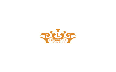 Modèle de logo de zone hôtelière de luxe