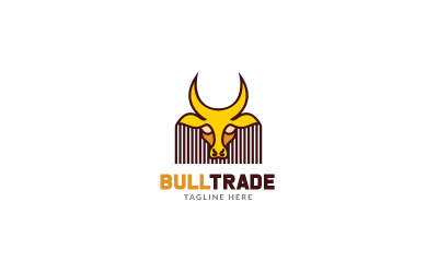 Modello di logo di commercio toro unico