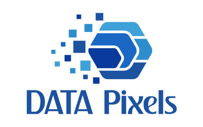 Modello di logo digitale pixel di dati