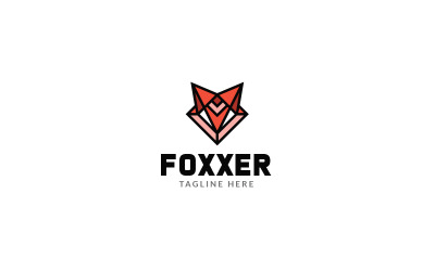 Modello di progettazione del logo Foxxer
