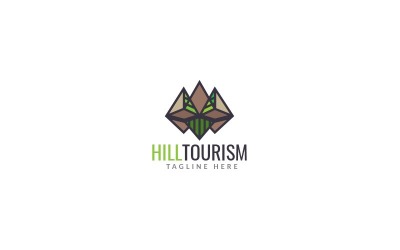 Modelo de design de logotipo da Hill Tourism