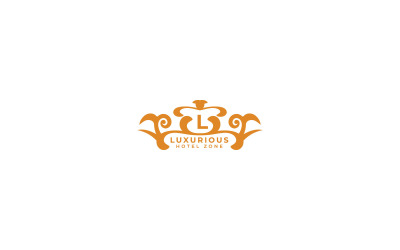 Plantilla de logotipo de zona hotelera de lujo