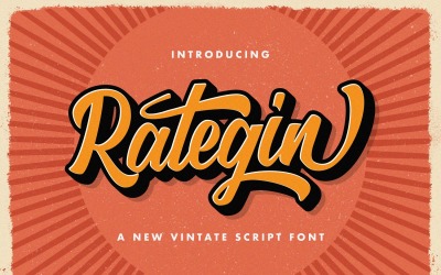 Rategin - Vintage-Schriftart