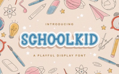 Schoolkid - Zabawna czcionka wyświetlacza