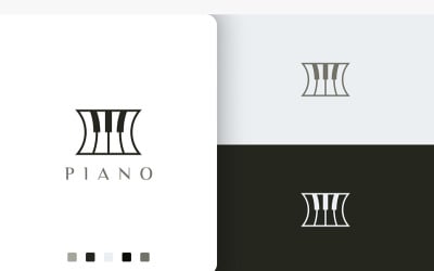 Simple and Modern Piano Musician Logo