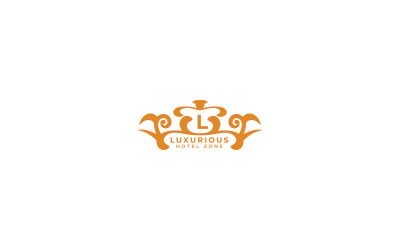 Szablon logo luksusowej strefy hotelowej