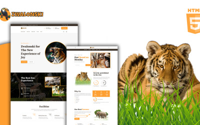 Szablon strony internetowej Zwaloński Animal Zoo HTML5