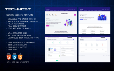 TECHHOST - HTML Hosting Website Template & WHMCS Template