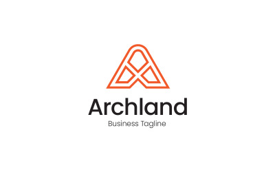 Eine Designvorlage für das Archland-Logo mit Buchstaben