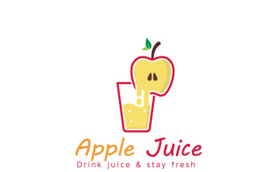 Fruchtsaft-Logo-Konzept für Apfelsaft