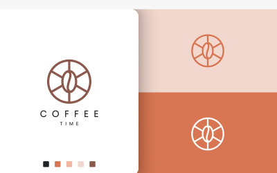简单形状的圆形咖啡标志
