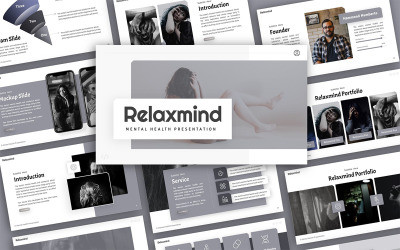 Modello PowerPoint per la presentazione della salute mentale di Relaxmind