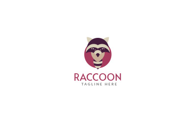 Modelo de design de logotipo de guaxinim