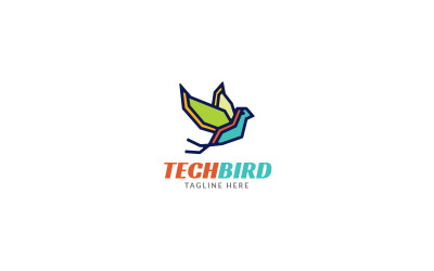 Šablona návrhu loga Tech Bird