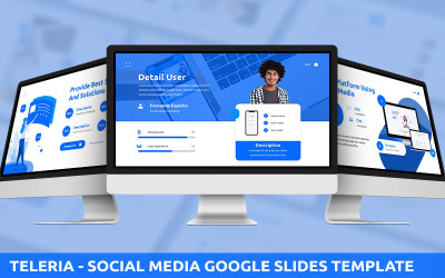 Teleria - Modèle PowerPoint de médias sociaux