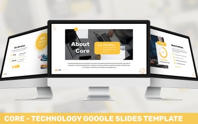 Core - technológiai Powerpoint sablon