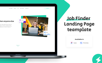 GoWwworks - Modelo de interface do usuário da página inicial da agência de empregos mínima