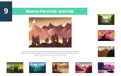 9 Mountain Pine Nature Adventure Illustration