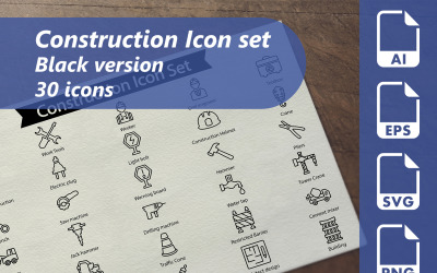 Construction Line Iconset Template
