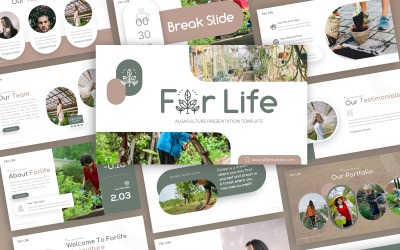 Forlife - Algakultúra többcélú PowerPoint sablon