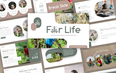 Forlife - Многоцелевой шаблон Algaculture PowerPoint