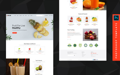 Joefruit - Plantilla PSD web de Photoshop de comercio electrónico