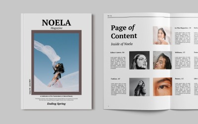 Plantilla para revista de moda - Noela