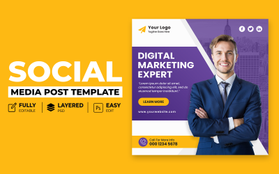 Digital Marketing Social Media Post Template