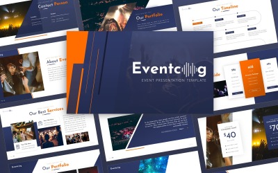 Eventcog - modelo de PowerPoint de multiuso de evento