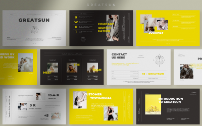 GreatSun Modern Company Presentation PowerPoint Template