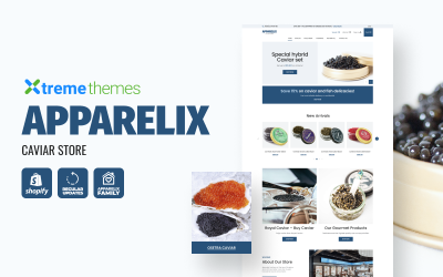 Shopify téma Apparelix Caviar Store