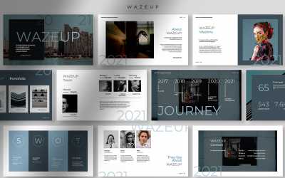 Wazeup Company Profile Presentation PowerPoint Template