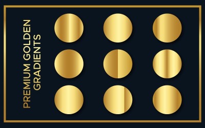 9 золотых градиентов шаблонов векторов