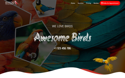 Birds - Animals & Pets Landing Page Template