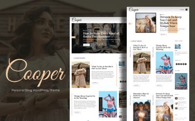Cooper - Tema de WordPress para blog personal